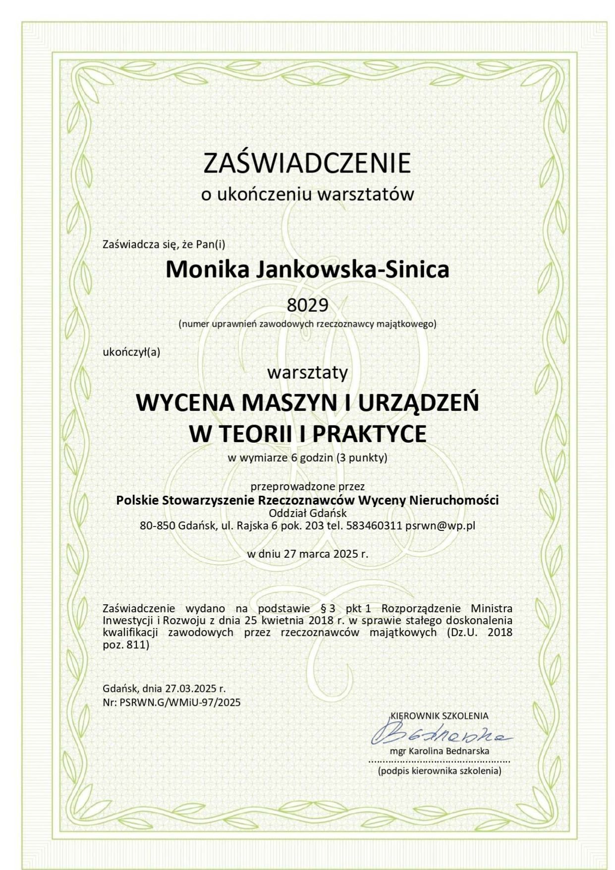 Zaświadczenie